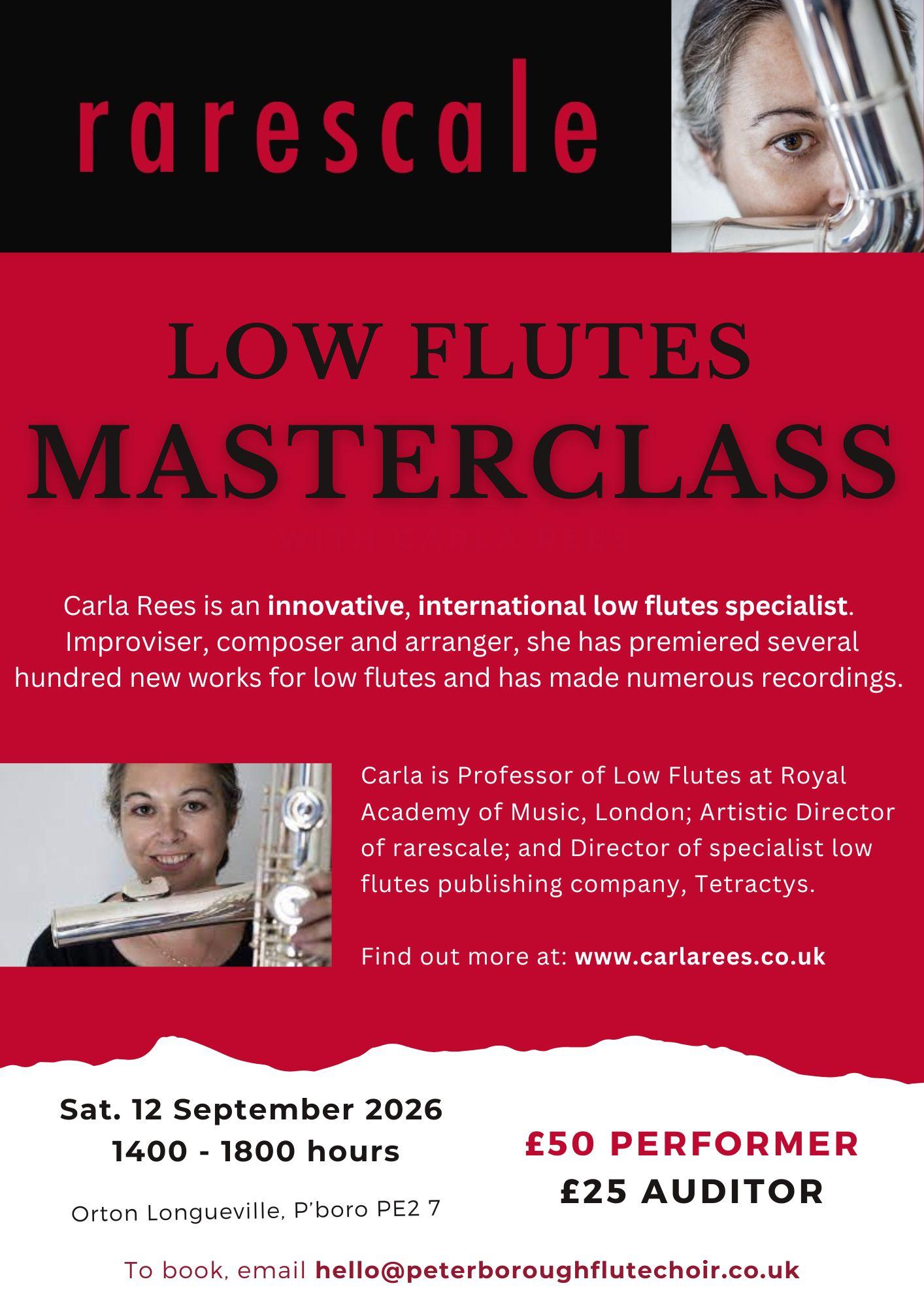 Low Flute Masterclass with Carla Rees